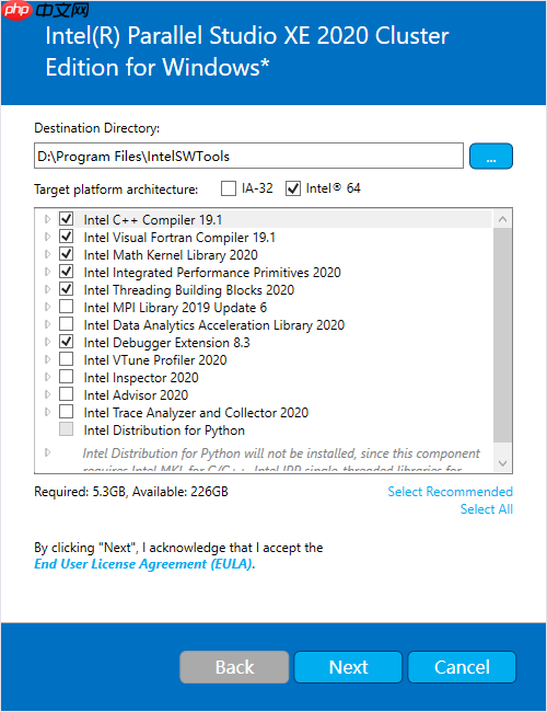 在Win下安装Visual Studio和Parallel Studio XE