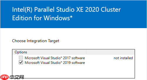 在Win下安装Visual Studio和Parallel Studio XE