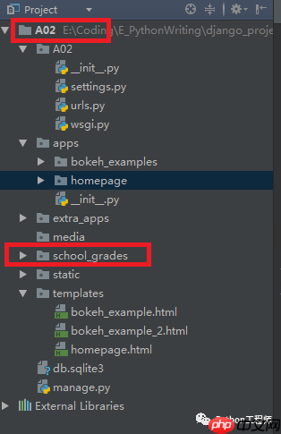 网站搭建-django-学习成绩管理-01-新建app