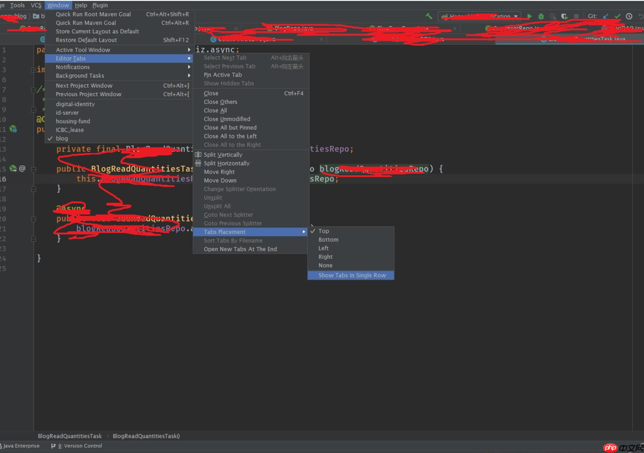 IDEA设置窗口标签换行显示