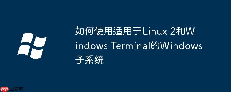 如何使用适用于linux 2和windows terminal的windows子系统