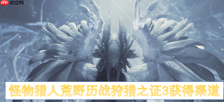 怪物猎人荒野历战狩猎之证3怎么获取