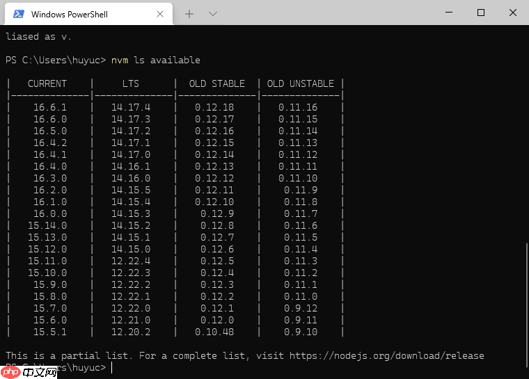 Windows 中 Node.js 中 nvm 的安装配置和使用