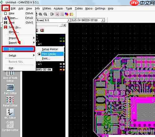 CAM350怎么打印PDF文件？CAM350打印PDF文件的方法