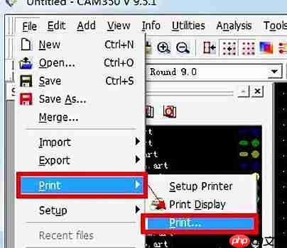 CAM350怎么打印PDF文件？CAM350打印PDF文件的方法