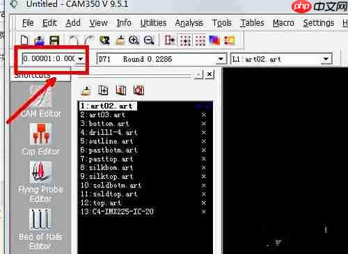 cam350怎么查看板尺寸？cam350测量板尺寸的方法