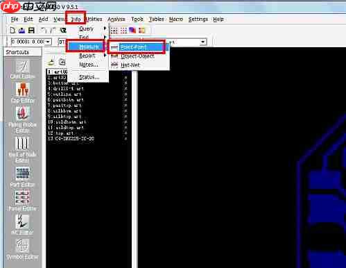 cam350怎么查看板尺寸？cam350测量板尺寸的方法