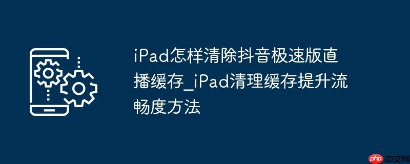 iPad怎样清除抖音极速版直播缓存_iPad清理缓存提升流畅度方法