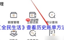 《全民生活》攻略——查看历史账单方法