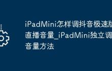 iPadMini怎样调抖音极速版直播音量_iPadMini独立调节音量方法