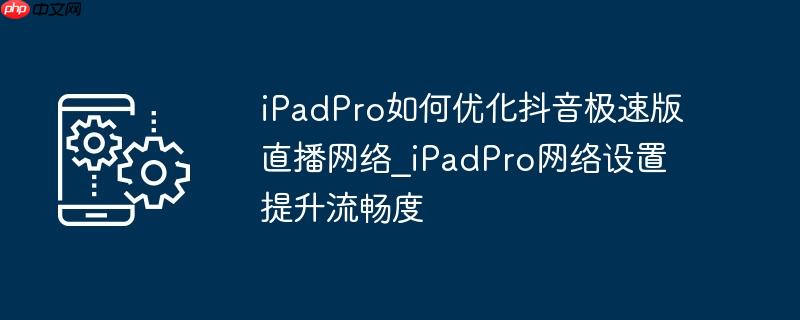 iPadPro如何优化抖音极速版直播网络_iPadPro网络设置提升流畅度