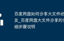 百度網(wǎng)盤如何分享大文件給好友_百度網(wǎng)盤大文件分享的詳細(xì)步驟說(shuō)明