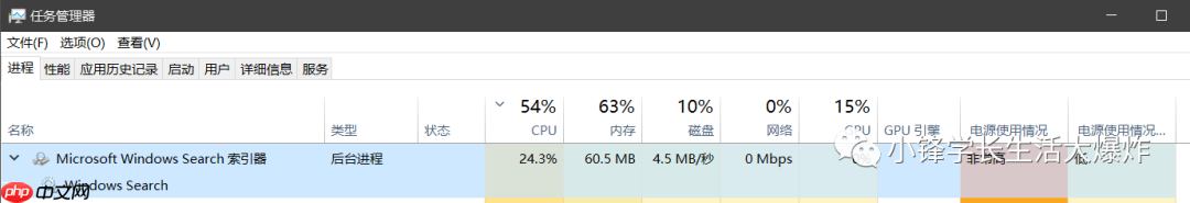 Windows关闭系统索引服务，减少CPU占用