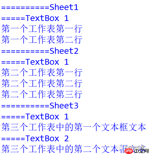 Python批量提取Excel文件中文本框组件里的文本