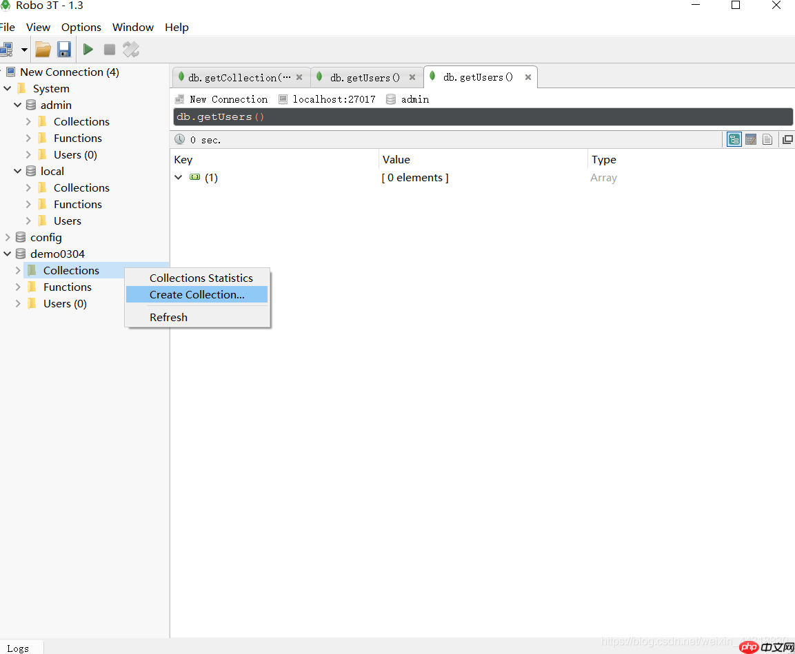 MongoDB可视化工具Robo 3T基础使用