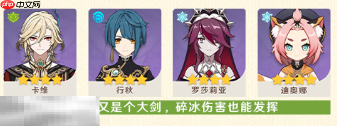 原神卡维碎冰绽放队怎么配队 卡维配队大全