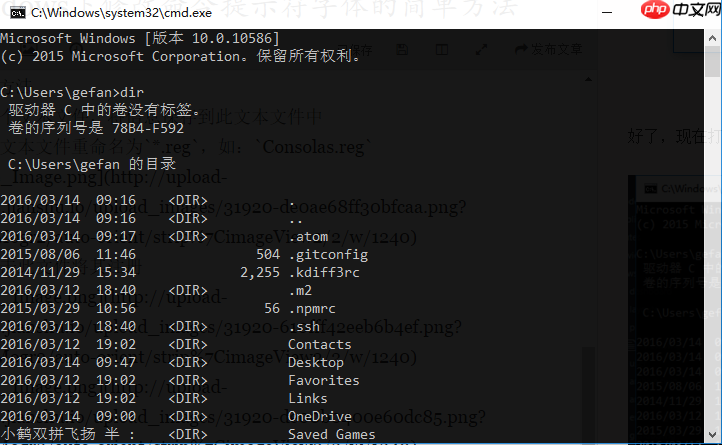 Windows下修改命令提示符字体的简单方法