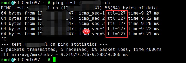 ping IP/域名时TTL值代表什么?