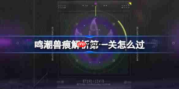 鸣潮兽痕解析第一关怎么过-鸣潮兽痕解析第一关攻略
