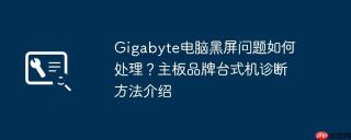 Gigabyte电脑黑屏问题如何处理？主板品牌台式机诊断方法介绍