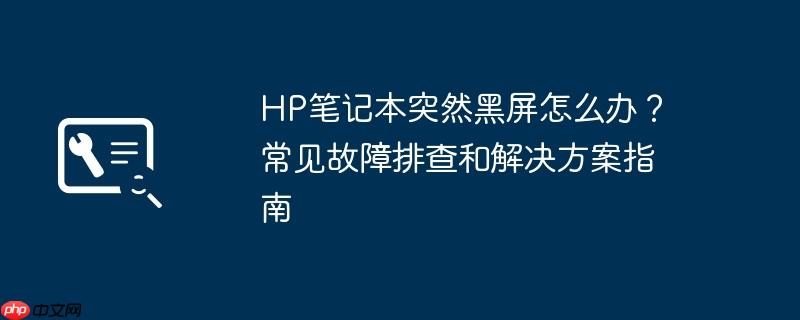 HP笔记本突然黑屏怎么办？常见故障排查和解决方案指南