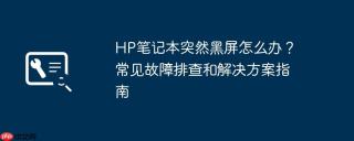 HP笔记本突然黑屏怎么办？常见故障排查和解决方案指南