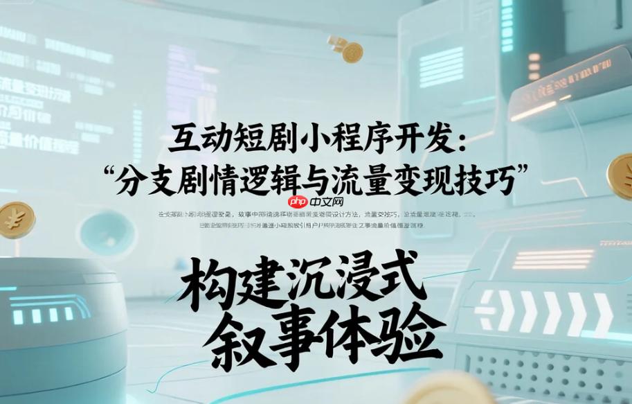 互动短剧小程序开发:分支剧情逻辑与流量变现技巧