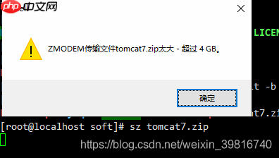 [1039]linux使用sz命令下载大于4G的文件到windows