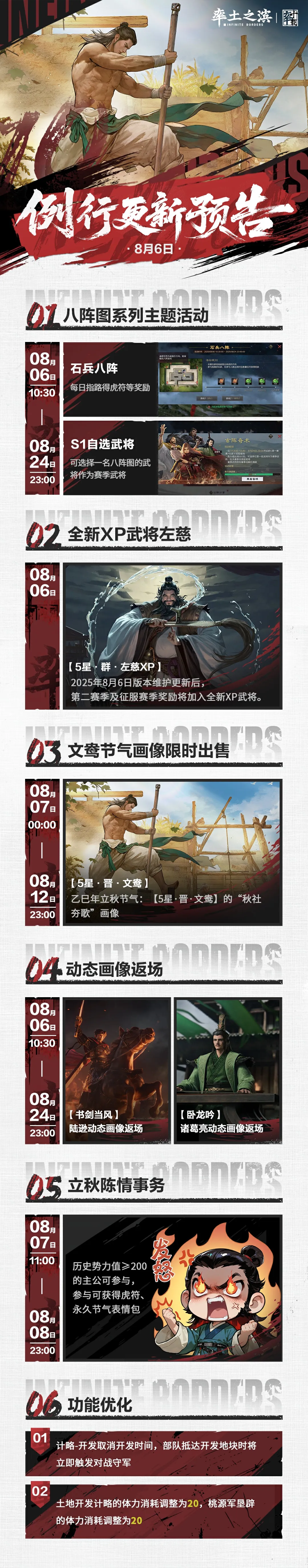 率土之滨8月6日更新公告-率土之滨8月6日更新了什么