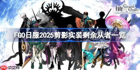 FGO日服2025剪影实装剩余从者一览-FGO日服2025剪影实装还剩下哪些从者