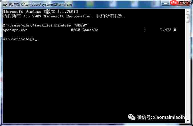 如何查看端口被哪个进程占用?