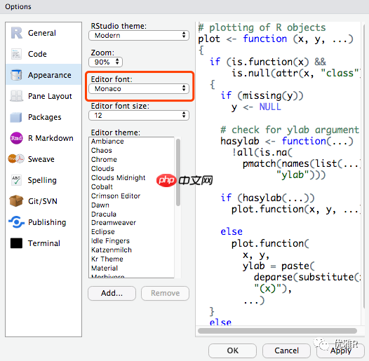 「R」使用  Cascadia Code 字体