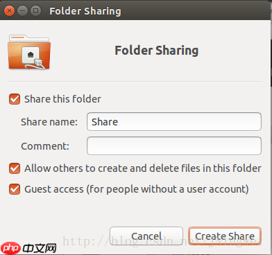 Ubuntu: 共享目录给windows用户