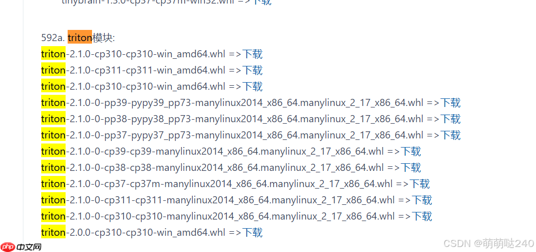 [python]windows上通过whl文件安装triton模块