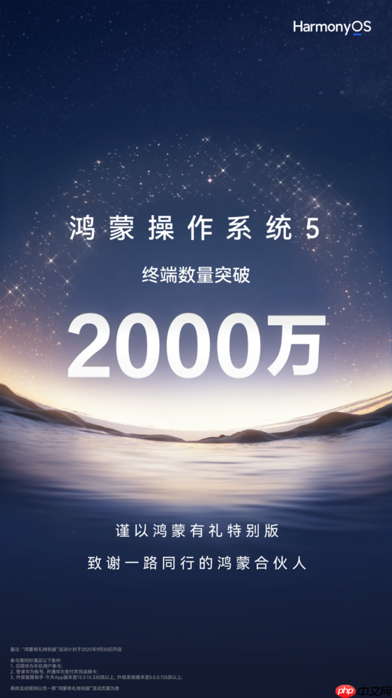 鸿蒙有礼特别版上线，用户桌面右滑即可领取，十一黄金周出行娱乐更省心 