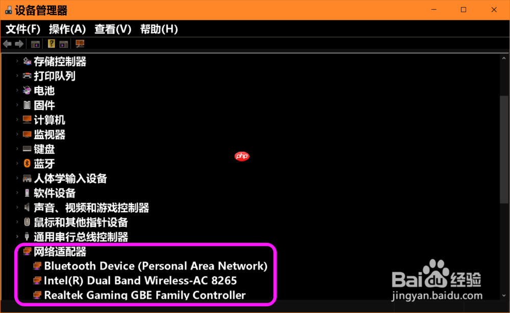 Windows 10系统辨别电脑网络适配器的方法