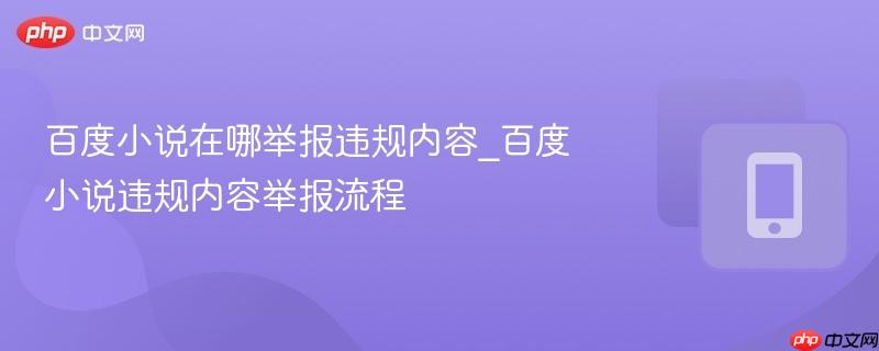 百度小说在哪举报违规内容_百度小说违规内容举报流程