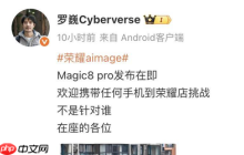 荣耀罗巍:Magic8 Pro发布在即 欢迎任何手机挑战