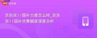 京东双11国补力度怎么样_京东双11国补优惠额度深度分析