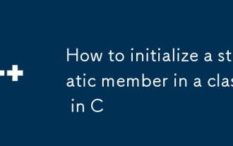How to initialize a static member in a class in C