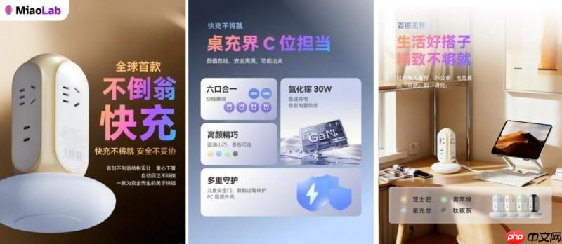 MiaoLab妙萊安全插排：以創(chuàng)新安全與美學設(shè)計，重塑用電新體驗