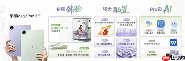 第五代驍龍8至尊版平板榮耀MagicPad3Pro正式發(fā)布