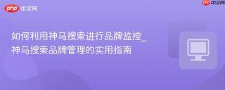 如何利用神马搜索进行品牌监控_神马搜索品牌管理的实用指南