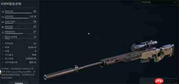 三角洲行动AWM配件该怎么选择-三角洲行动AWM配件选择推荐