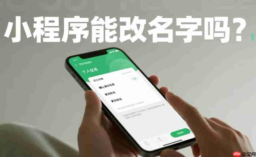 小程序能改名字吗?个人与企业主体改名规则!