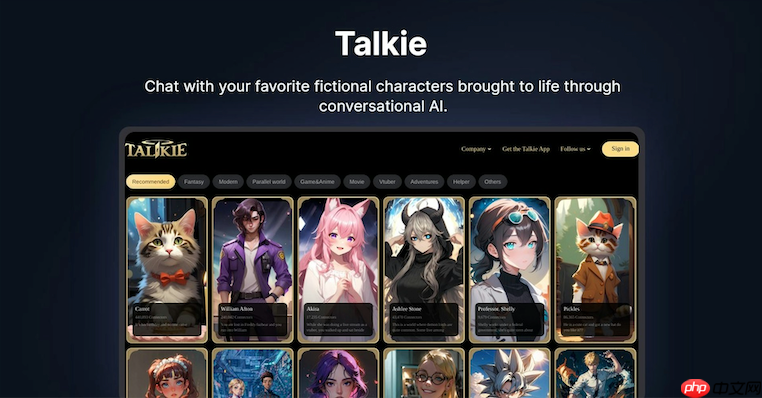 Talkie官方网站主页直达 Talkie平台在线对话功能官方入口