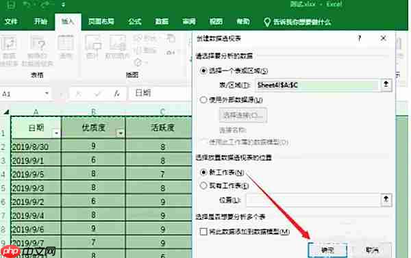 Excel2019怎么用数据透视表功能？Excel2019使用数据透视表功能的方法