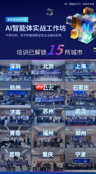 葡萄城AI智能体实战工作坊解锁15城，AI不再是想象