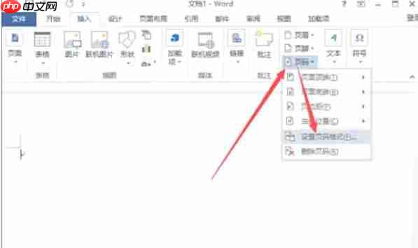 word2013怎么设置页码-word2013设置页码的方法