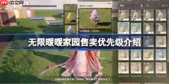 无限暖暖家园怎么进行售卖-无限暖暖家园售卖优先级介绍